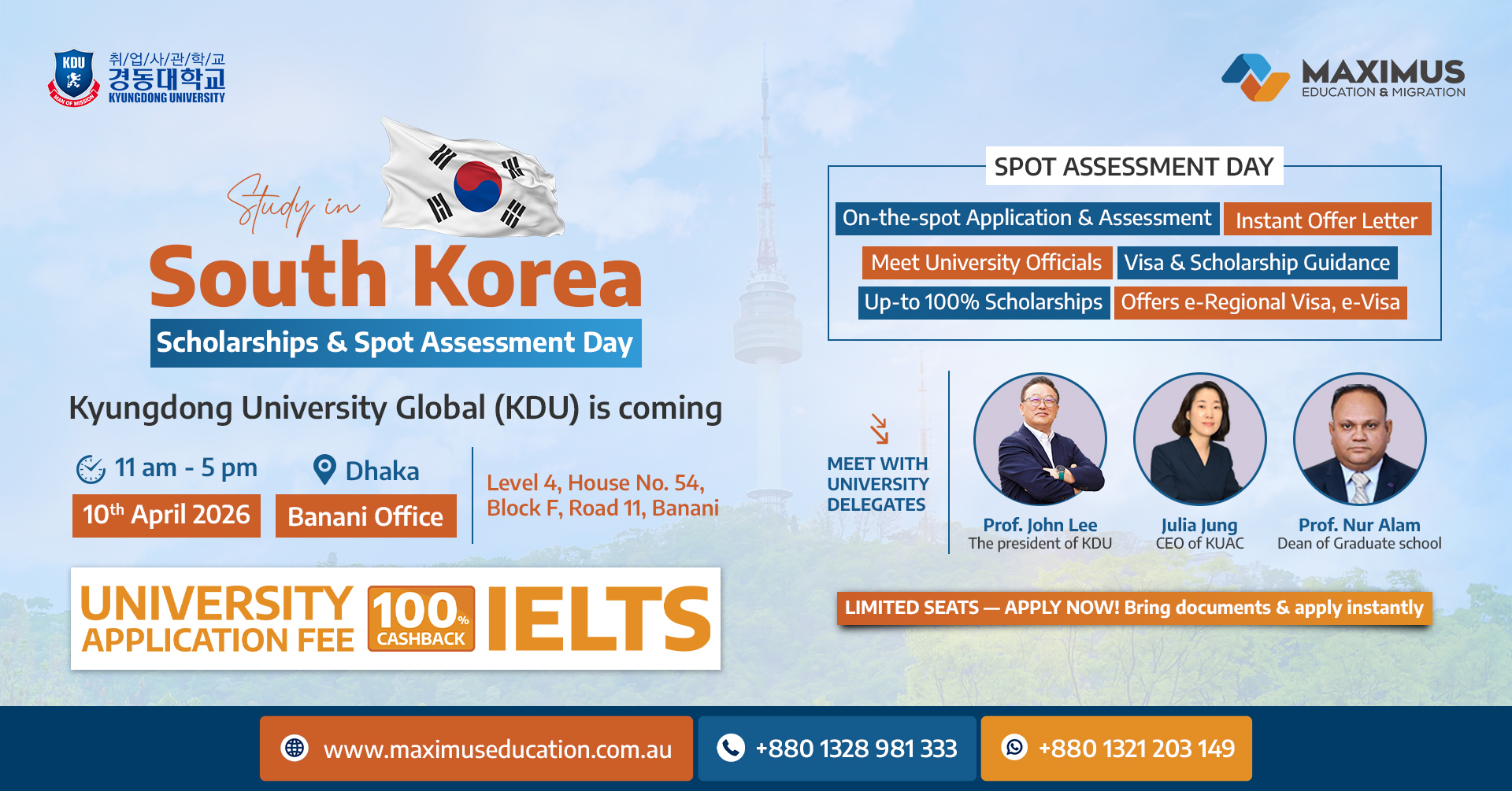 South Korea Scholarships and Spot Assessment Day